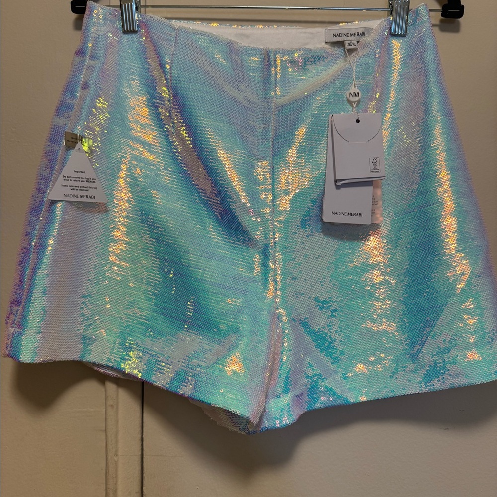 Nadine Merabi Iridescent Sequin Women's Shorts in US Size 8